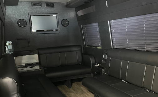 Interior of 12 Passenger Sprinter from Butterfield Limo